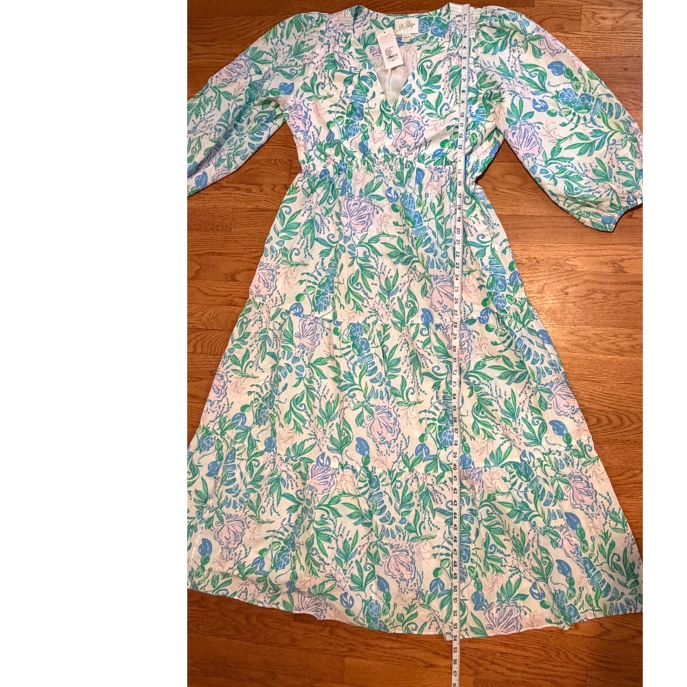 Lilly Pulitzer Deacon V-Neck Maxi Dress Resort White Just A Pinch Floral 16 NWT - Picture 7 of 8